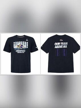 Nike Black & Purple Baltimore Ravens NFL Champions Graphic Tee